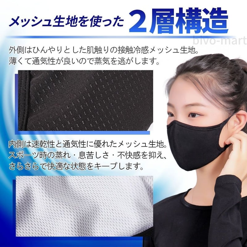 スポーツ　夏用6層仕立てＭ　表裏ハニカムメッシュ　黒メッシュ　洗えるマスク スポーツ 夏用6層仕立てM 表裏ハニカムメッシュ 黒メッシュ 洗える