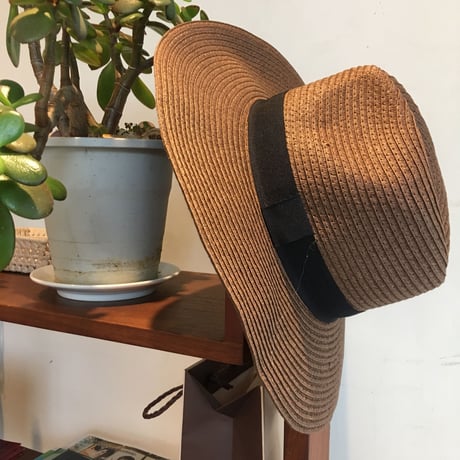 Paper Braid Hat/Brown