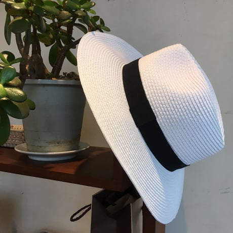 Paper  Braid  Hat/Off White