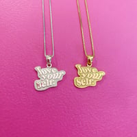 love yourself.ネックレス(うねうねロゴ)