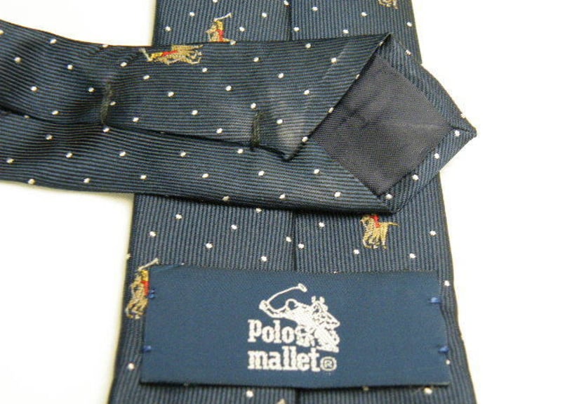 polo mallet ネクタイ ポロ柄が目を引く【POLO MALLET】ピンドット ポロ柄入りネクタイ