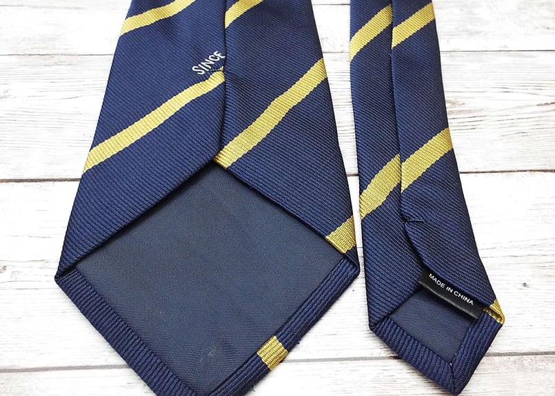 【新品】FRANCO BASSI／レジメンタルタイ／ブラック×ゴールド 新品】FRANCO BASSI／レジメンタルタイ／ブラック×ゴールド