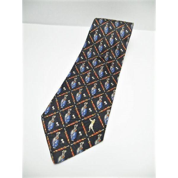 ゴルフ好きな方にも◎】イタリア製 ダンヒル（Dunhill）ゴルフ柄総柄  