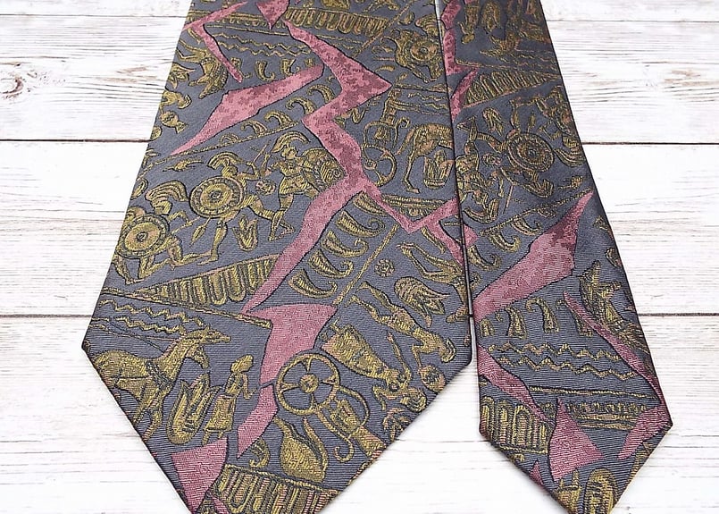 昭和レトロ【銀座田屋】GINZA TAYA est1905 エジプト 抽象模様