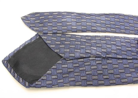 ワンランク上のお洒落｜チェスターバリー｜CHESTER BARRIE｜スクエア織りの綺麗なブルー系ネクタイ【USED】0302