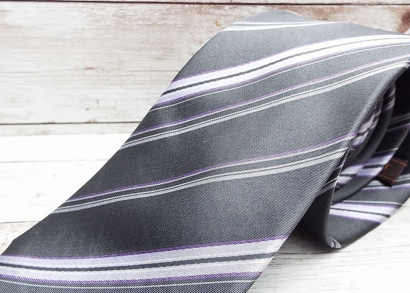 マリメッコ ウニッコ柄 ネクタイ パープル シルバー 麻ノ葉(パープル): ネクタイ | 銀座田屋