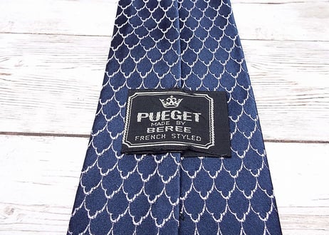 ネイビーJKと相性◎｜PUEGET MADE BY BEREE パターン柄ネクタイ ネイビー ポリエステル100%｜17002981