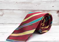 透かし模様が入ったワイドタイ｜Stllook 東レ シルック使用 ストライプ