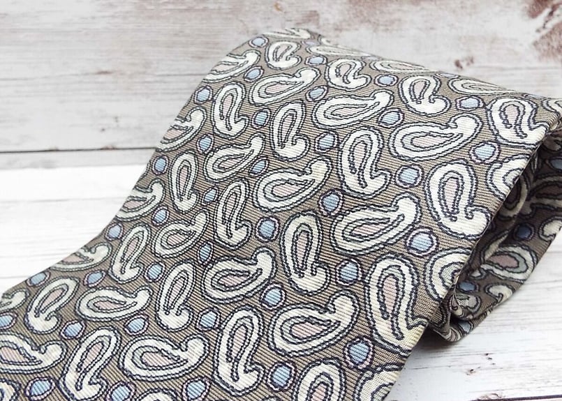 上物 USAヴィンテージ 50s 手染めシルクネクタイ ペイズリー グリーン 上物 USAヴィンテージ 50s 手染めシルクネクタイ ペイズリー グリーン