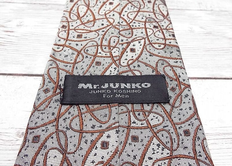 昭和レトロネクタイ】Mr.JUNKO コシノジュンコ 幾何学模様 総柄