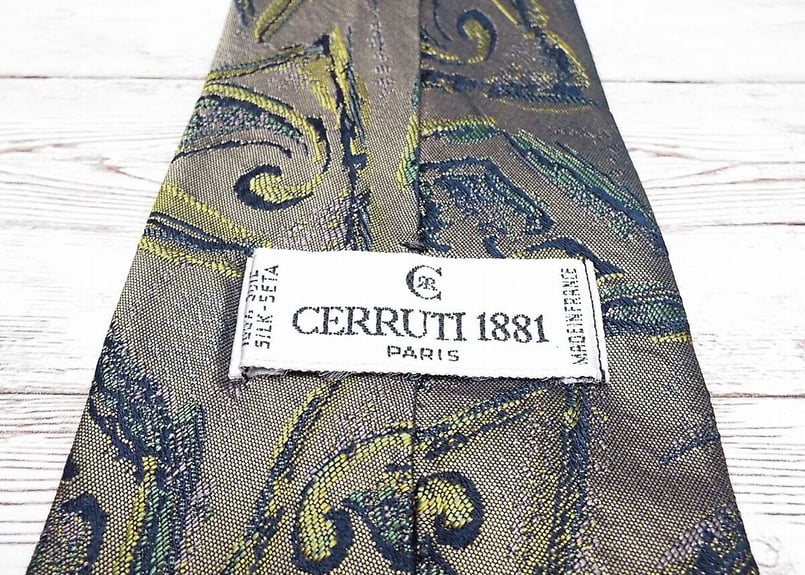 70s CERRUTI 1881 ITALY 本国企画 SILK WO JKT セルッティ1881 ブランド ネクタイ シルク チェック柄 小紋柄 メンズ