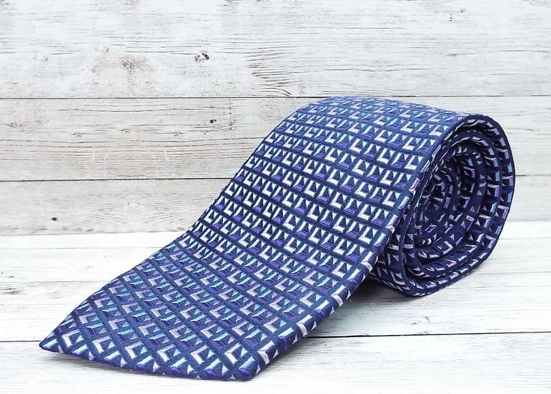 LANVIN ネクタイ ネイビー パープル グレー パターン柄 LANVIN ネクタイ ネイビー パープル グレー パターン柄 楽天市場