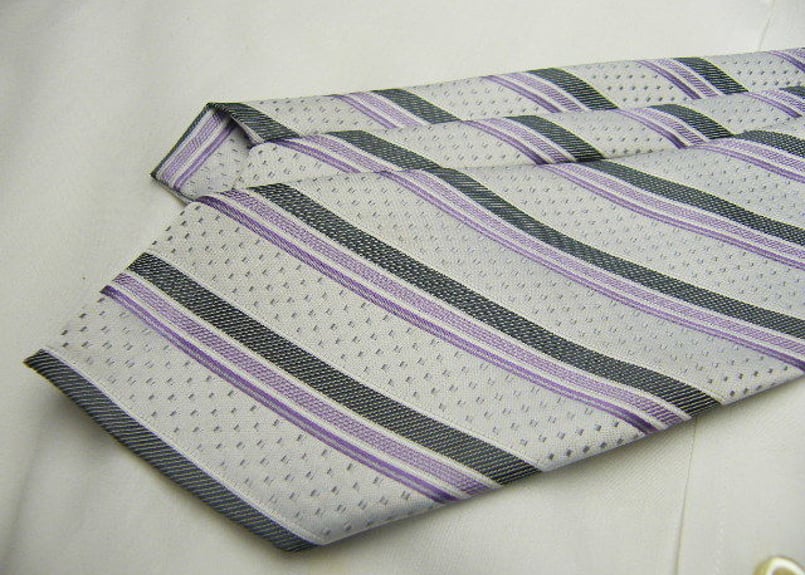 NATIVE CLUB】レジメンタル・ストライプネクタイ 【USED】【パープル