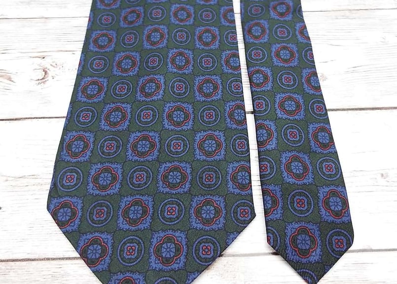 【極美品】RUBINACCI ルビナッチ　ハンドメイド　シルクネクタイ　ナポリ 極美品】RUBINACCI ルビナッチハンドメイドシルクネクタイナポリ