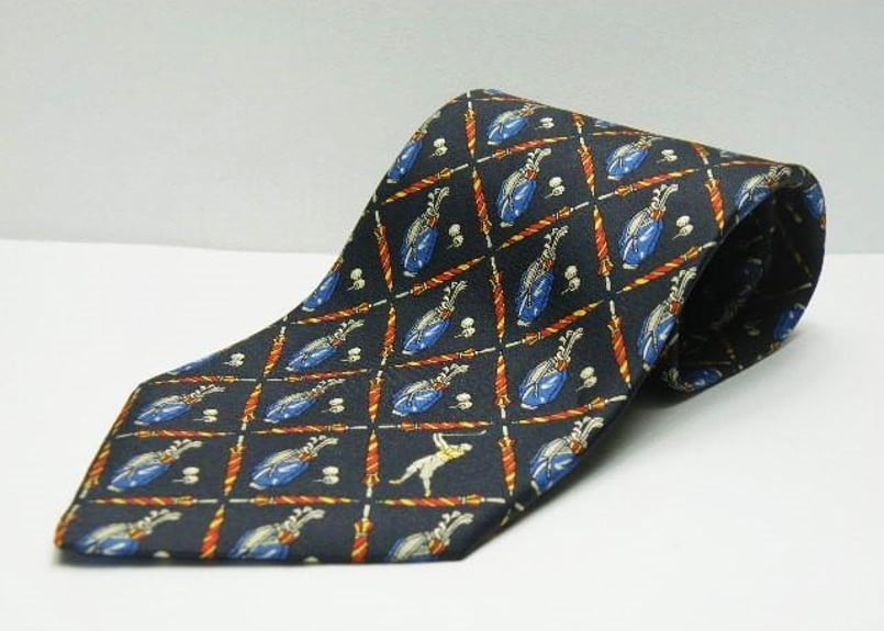 ゴルフ好きな方にも◎】イタリア製 ダンヒル（Dunhill）ゴルフ柄総柄