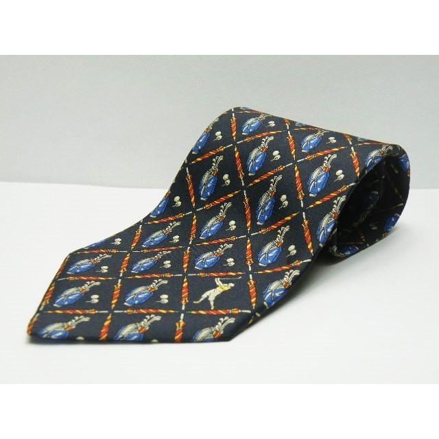 ゴルフ好きな方にも◎】イタリア製 ダンヒル（Dunhill）ゴルフ柄総柄  