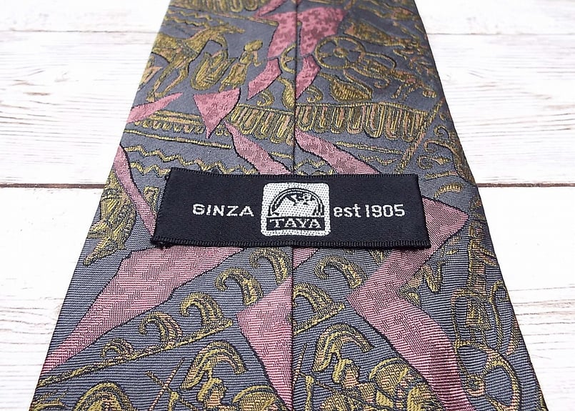 昭和レトロ【銀座田屋】GINZA TAYA est1905 エジプト 抽象模様