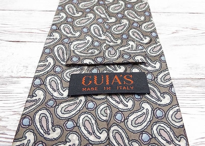 90年代ヴィンテージネクタイ】イタリア製 GUIA'S ペイズリー総柄