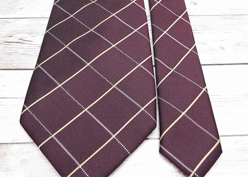 ディオール　ネクタイ　ストライプ ドット　チェック　ブラウン　茶色 ディオール ネクタイ ストライプ ドット チェック ブラウン 茶色