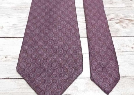 ◎ヴィンテージネクタイ◎chiristian Dior MONSIEUR クリスチャンディオール　パターン　総柄ネクタイ｜ラセットブラウン｜12360017USED