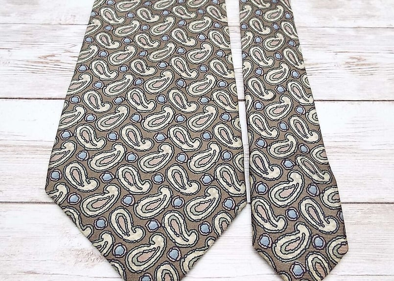 90年代ヴィンテージネクタイ】イタリア製 GUIA'S ペイズリー総柄