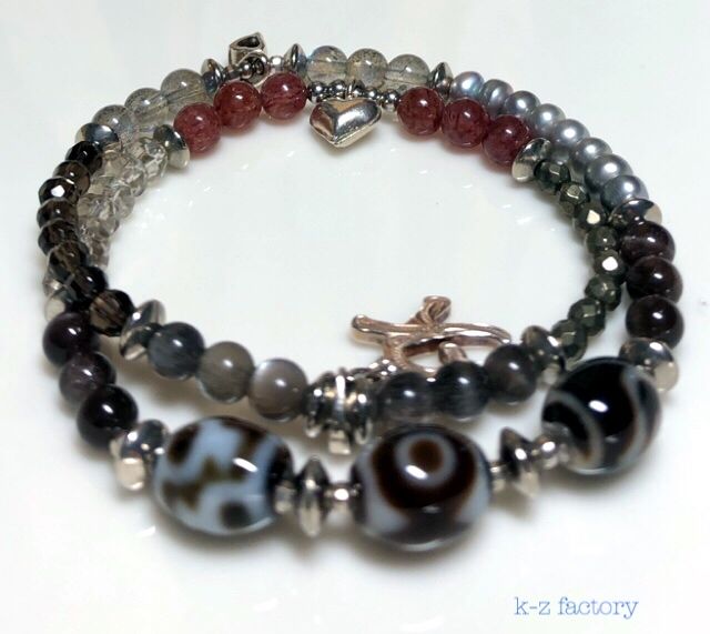 2連】天珠三連 宝瓶&一眼&如意 | k-z factory