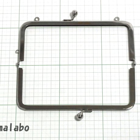 【HA-1392】13.5cm/角型口金(シルバー)カン付き