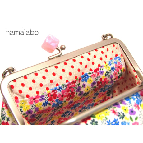 【HA-1968】13.5cm/角型(ネコ玉×アンティークゴールド)・カン付き
