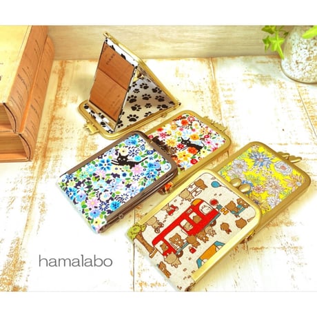 【HA-2010】碁石口金 7.5cm角型/足長タイプ (シルバー)