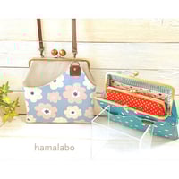 【KT-2112】着せ替え可能！【サコッシュ風】親子がま口ポケットショルダーバッグの型紙＆レシピ【18cm用】