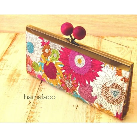 【KT-2051】浮き足で作る！がま口シンプル長財布の型紙＆レシピ【19cm浮き足用】