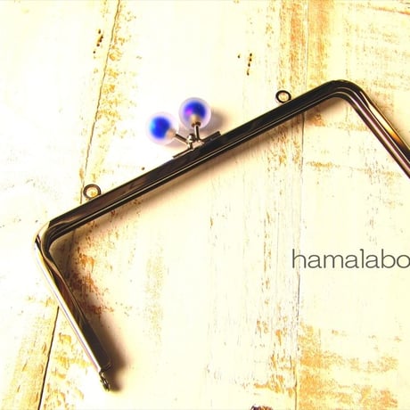 <廃盤予定>【HA-1638】18cm/角型(スモーク玉ブルー×シルバー)・カン付き