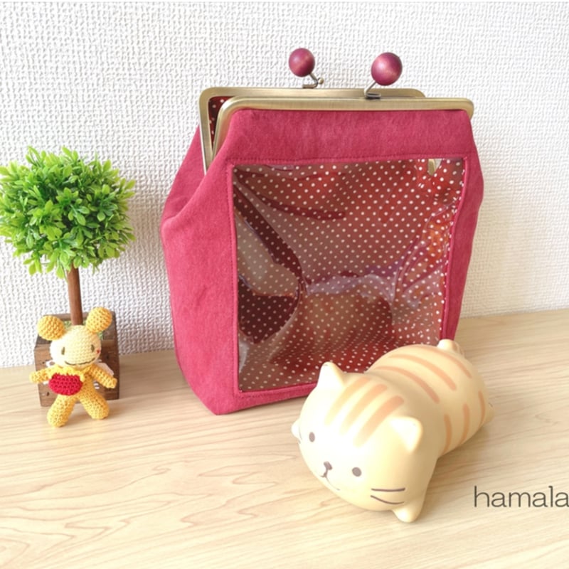 KT-2142】ワイドサイズ版！推しぬい用がま口ポーチ(ショルダー可能)の