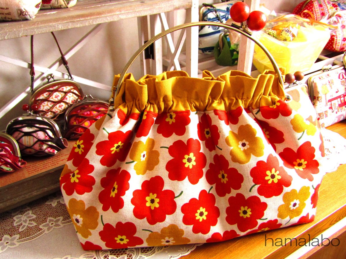 手作りがま口バック ハンドメイド】がま口口金のカジュアルバッグの作り方【DIY】【手作り