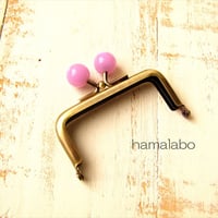 【HA-1899】7.5cm/角型口金(オーロラパープル×アンティークゴールド)