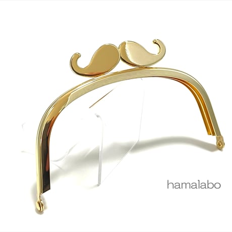 限定＆特価品！1本250円！【HA-b1116】12.5cmくし型(足長)/(ヒゲ×ゴールド)