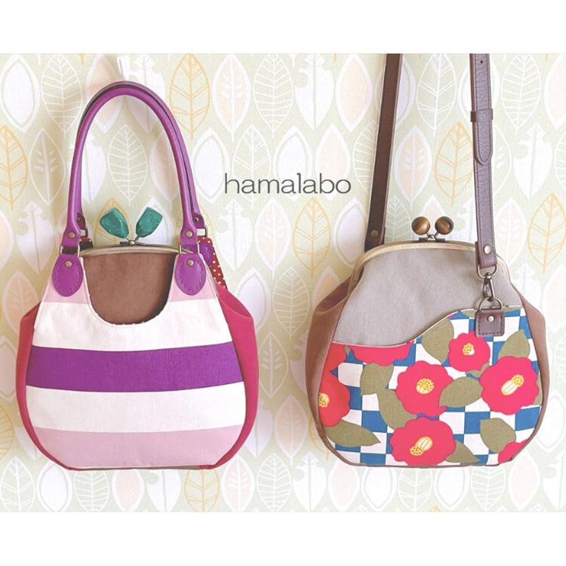 Kakimi　がま口バッグ・あおりがま口バッグ　ハンドメイド KT-2119-SET】がま口あおりミニバッグの型紙＆レシピ(ショルダー版の