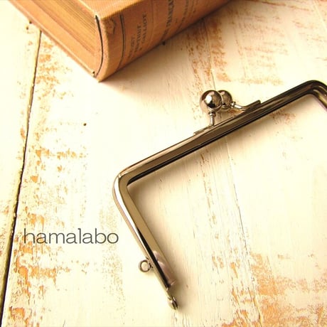 (販売休止予定)【HA-1893】15cm/角型口金/(アメ玉×シルバー)