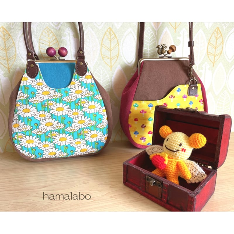 ハンドメイド サコッシュ(丸底中)ミナペルホネン タンバリン ピンク+  