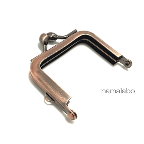 【HA-2502】5.5cm口金(少し足長)/ナツメひねり(ブロンズ)　5本セット