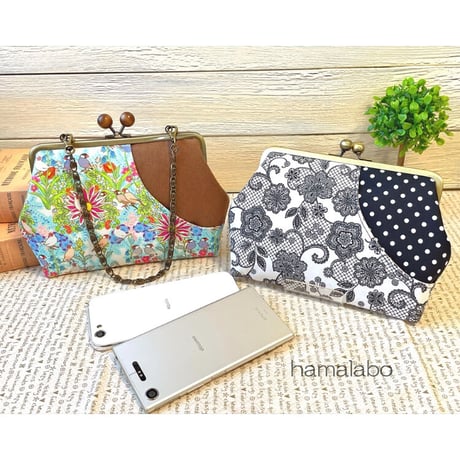 【HA-461】18cm角型の口金(トランプ×アンティークゴールド)・カン付き