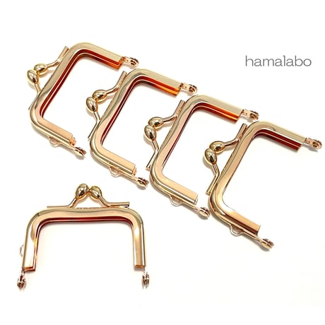 限定口金＆特価！【HA-2538】5.5cm口金/ナツメひねり(ゴールド)　5本セット