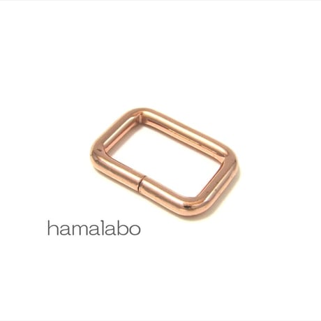 【HA-649】角カン 24mm幅×4個入り(ローズゴールド・ピンクゴールド)