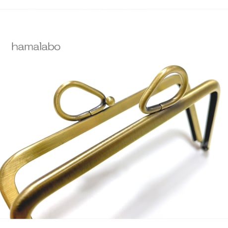 限定品＆大特価セール！【HA-2575】リングリボン口金/12cm角型(アンティークゴールド)