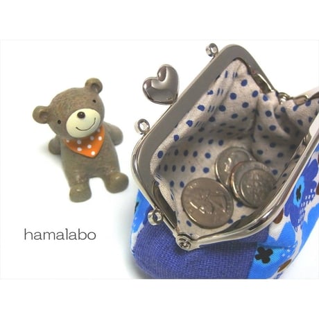 【KT-1047】☆コロリン型(3枚タイプ)☆がま口財布＆お薬ケースの型紙＆レシピ【8.5cm用】