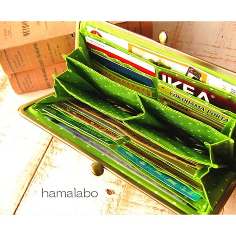 【HA-111】22cm/角型(茶色の木玉×アンティークゴールド)