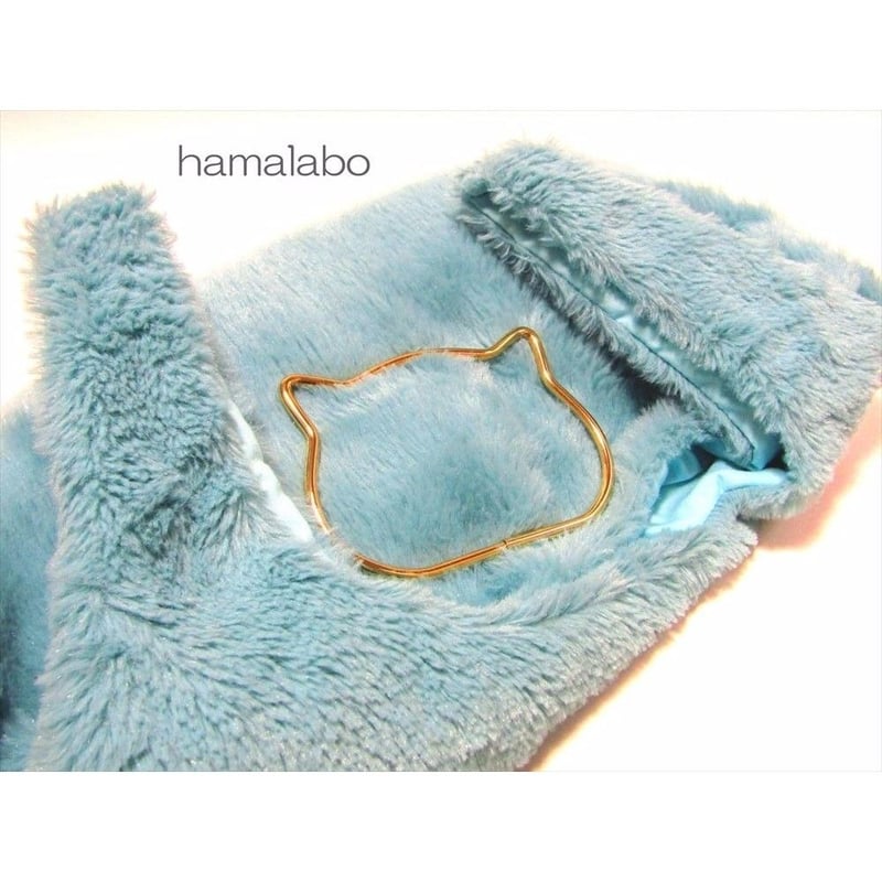 HA-584】ネコ型リング持ち手/11.7cm(ブラック) | Hamalabo-2nd /