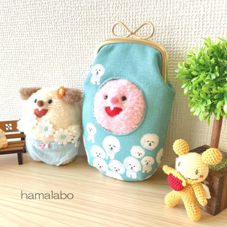在庫調整で今だけ50％引き！【KT-2152】☆丸窓＆寝袋タイプ☆推しぬい用がま口ポーチの型紙＆レシピ【9.9cm/くし型用】