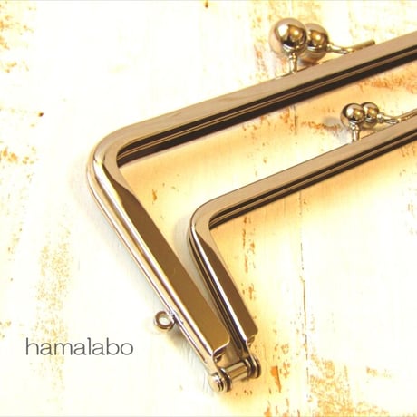 【HA-2081】親子口金18cm(アメ玉×シルバー)