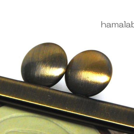 お得な5本セット！【HA-b1232】12cm/角型口金(アンティークゴールド)-碁石つまみ-